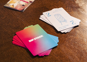 SipStack drinking game cards during gameplay