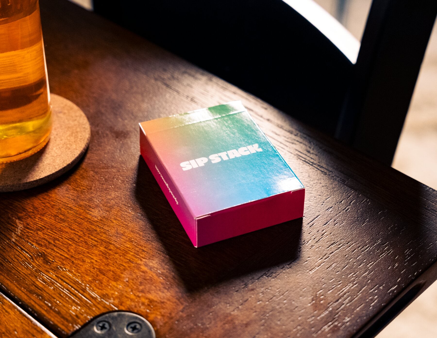 Sip Stack cards on table